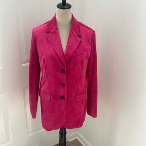 Dolan Women's Fuschia Faux Suede Blazer